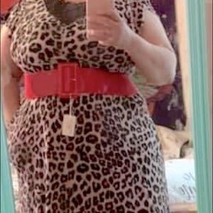 NWT Torrid Leopard Print Midi Womens Plus Sz 2x Stretch Lace Pockets